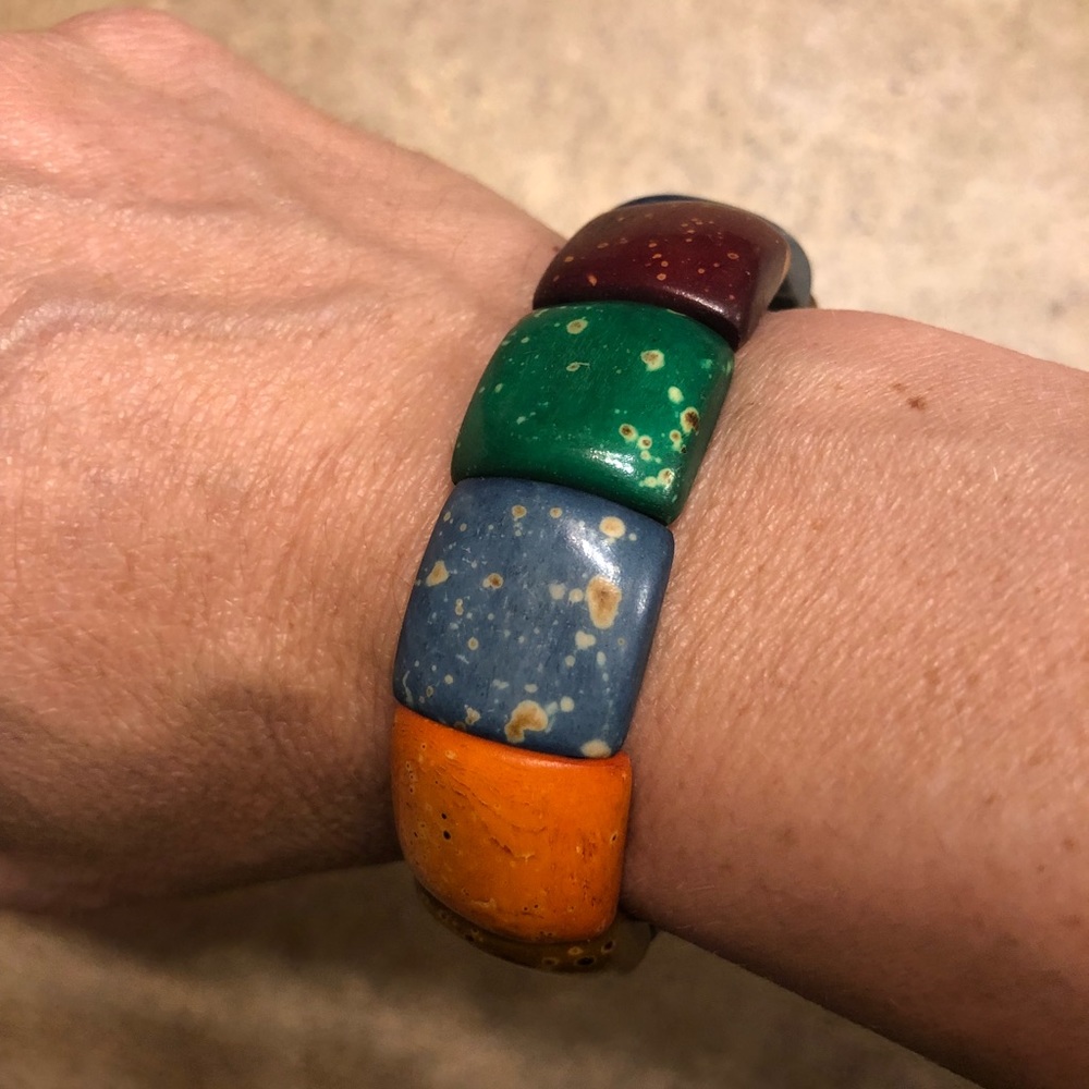 Multi color tile bracelet